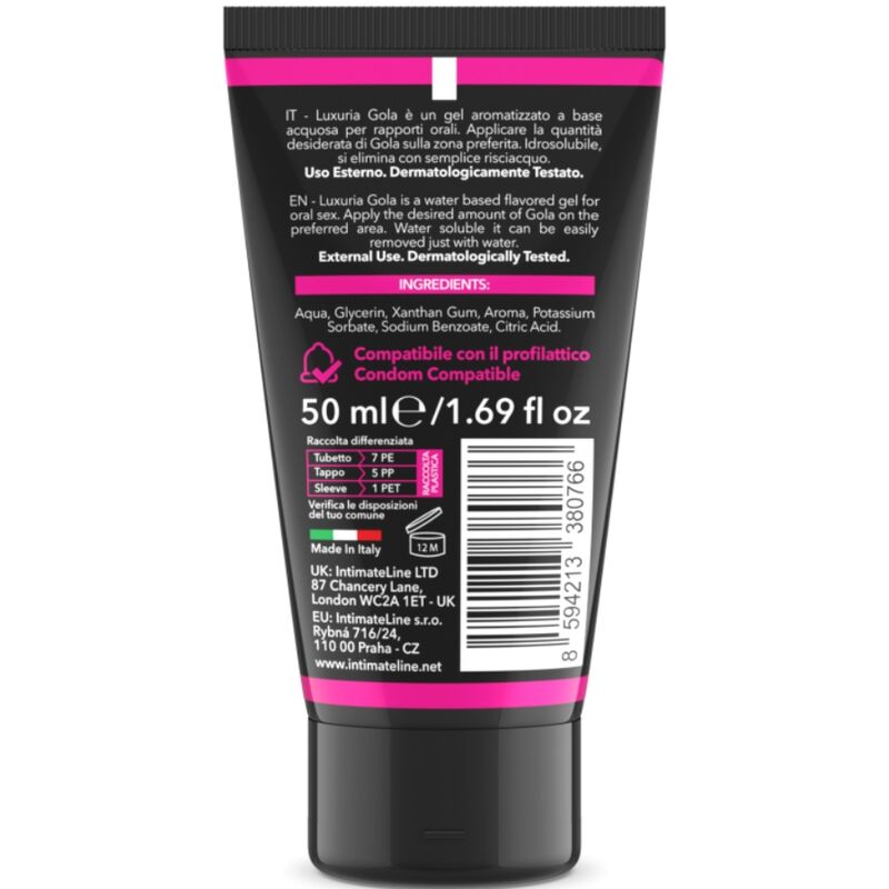 Intimateline Luxuria - Sexo Oral Gel Sabor Cereja 50 Ml