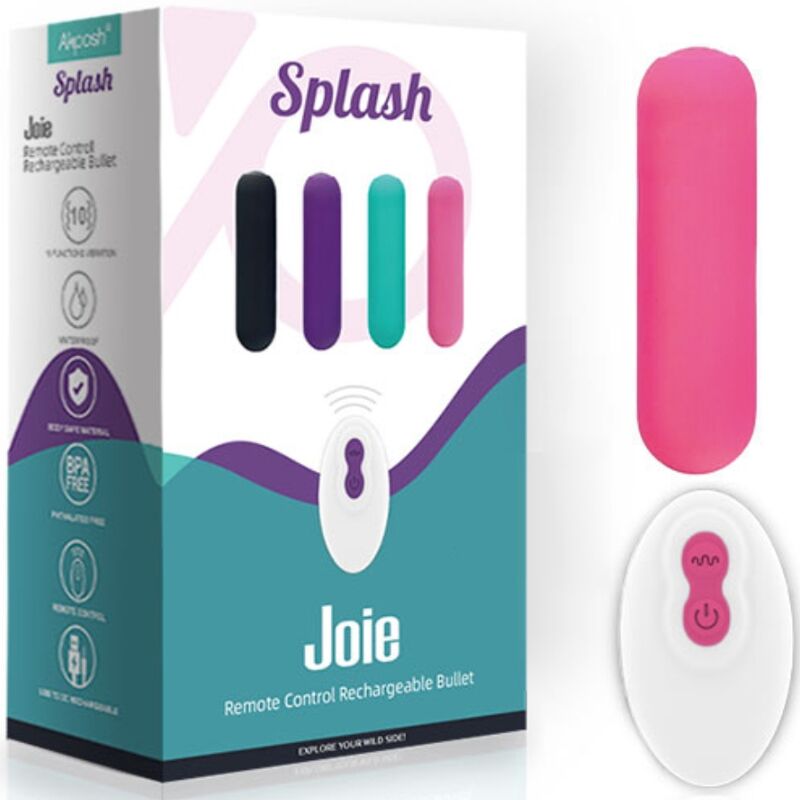 Armony - Splash Joie Vibrador Bullet Silicone Controle Remoto 10 Vibrações 75 X 19 Cm Rosa