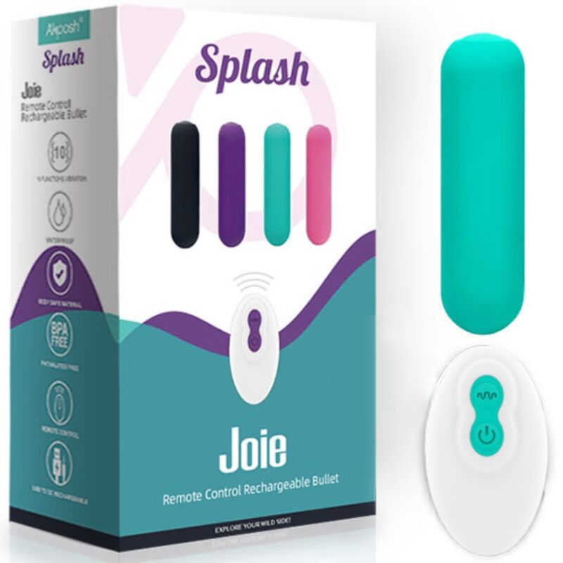 Armony - Splash Joie Vibrador Bullet Silicone Controle Remoto 10 Vibrações 75 X 19 Cm Verde