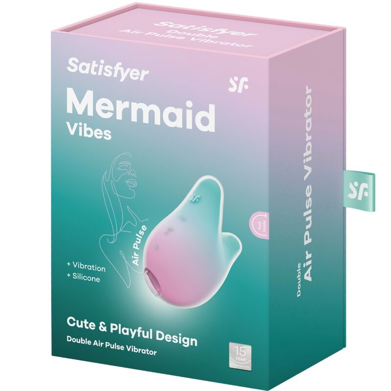 SATISFYER - MERMAID VIBES ESTIMULADOR & VIBRADOR MENTA E ROSA