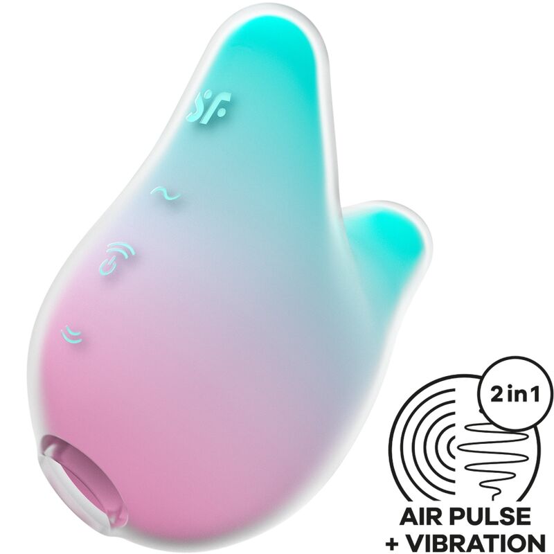SATISFYER - MERMAID VIBES ESTIMULADOR & VIBRADOR MENTA E ROSA