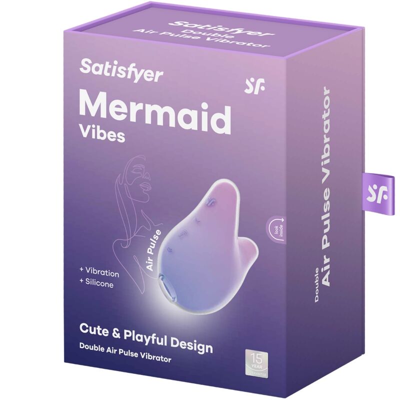 SATISFYER - MERMAID VIBES ESTIMULADOR & VIBRADOR ROXO E ROSA