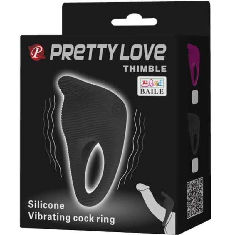 PRETTY LOVE - THIMBLE ANEL VIBRADOR NEGRO - Sex Shop Sexy