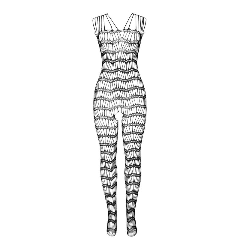 SUBBLIME - 951696 BODYSTOCKING ABERTO ENTREPERNAS EM REDE COM ALÇAS NOS OMBROS PRETO TAMANHO ÚNICO