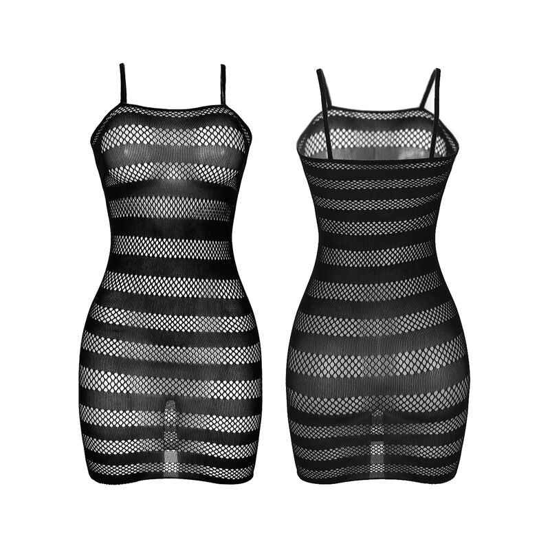 SUBBLIME - 951733 VESTIDO EM REDE COM FRANJAS PRETO TAMANHO ÚNICO