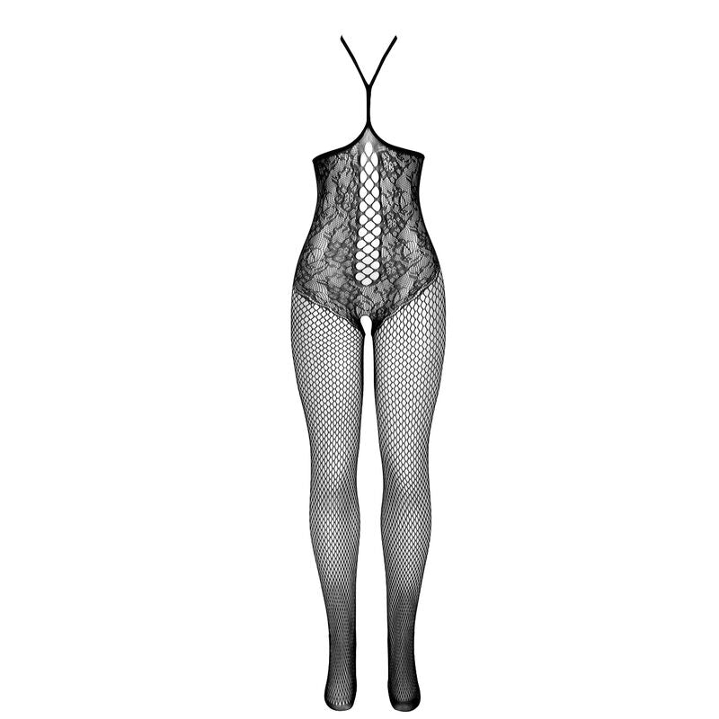 SUBBLIME - 951849 BODYSTOCKING EM REDE COM COPAS ABERTAS E GOLA HALTER PRETO TAMANHO ÚNICO