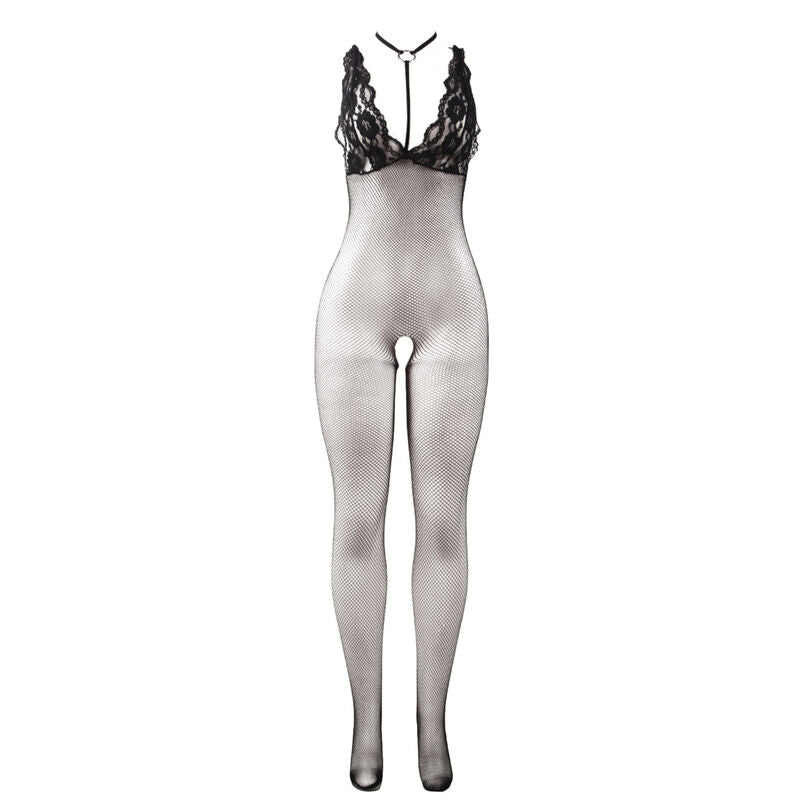 SUBBLIME - 951993 BODYSTOCKING ABERTO ENTREPERNAS EM REDE TRANSPARENTE PRETO TAMANHO ÚNICO