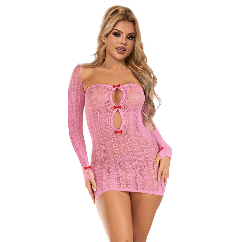 SUBBLIME - 952471 VESTIDO ROSA EM REDE TAMANHO ÚNICO