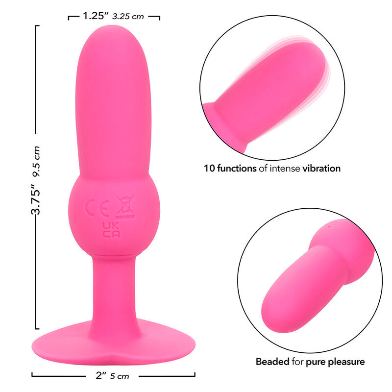 CALEXOTICS - FIRST TIME PLUG ANAL COM ESFERAS 10 VIBRAÇÕES ROSA
