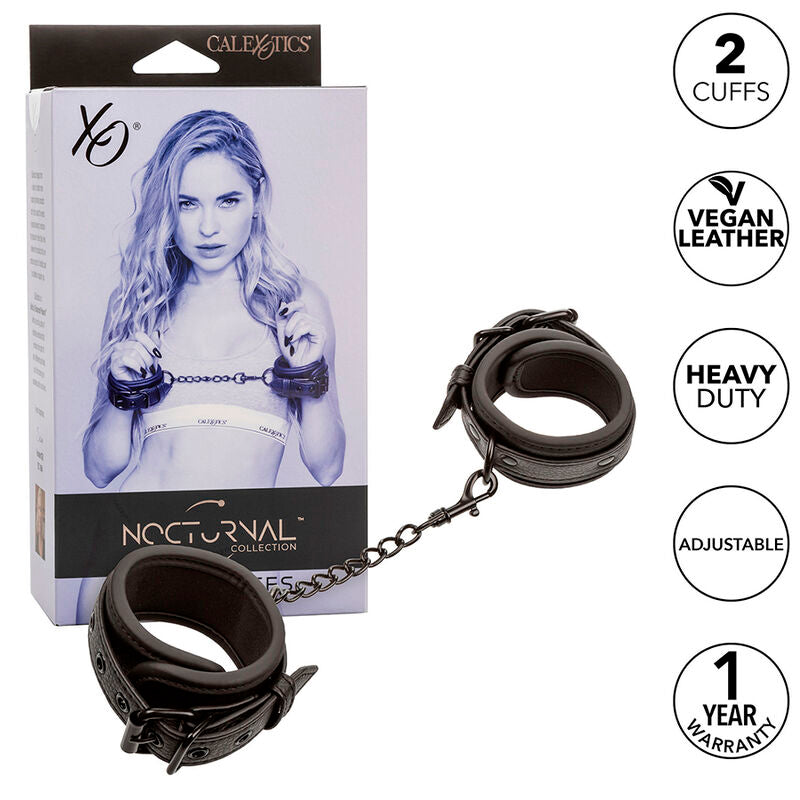 CALEXOTICS - NOCTURNAL ALGEMAS DE PULSO EM COURO AJUSTÁVEIS