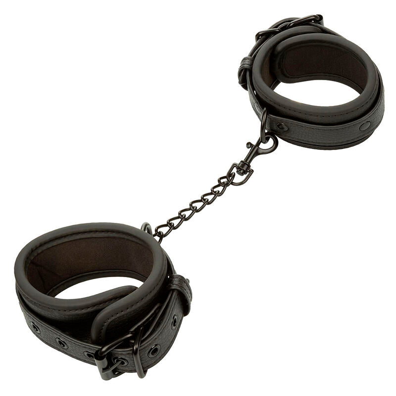CALEXOTICS - NOCTURNAL ALGEMAS DE TORNOZELO EM COURO AJUSTÁVEIS PRETAS
