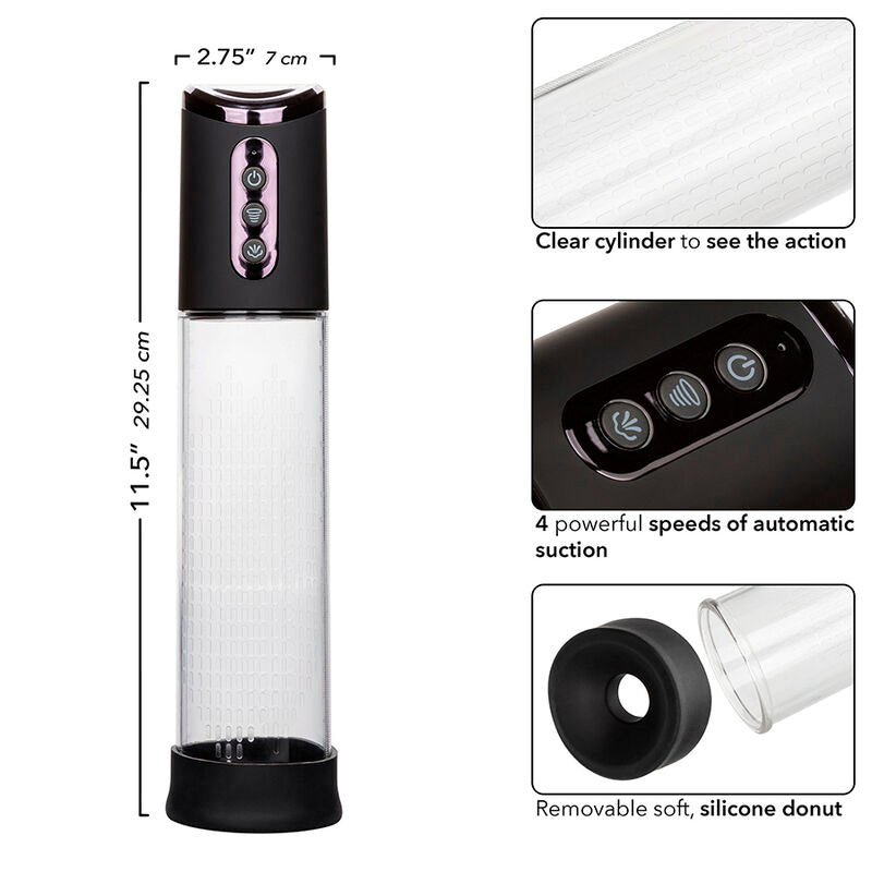 CALEXOTICS - PEAK BOMBA COM ONDAS ESTIMULADORAS 4 VELOCIDADES PRETA