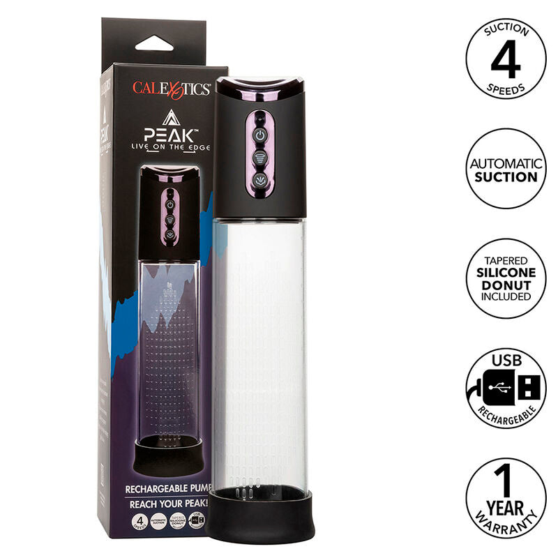 CALEXOTICS - PEAK BOMBA COM ONDAS ESTIMULADORAS 4 VELOCIDADES PRETA