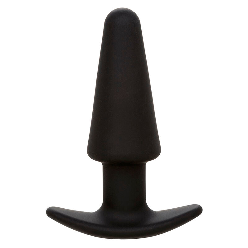 CALEXOTICS - ROCK BOTTOM PLUG ANAL CÓNICO 10 VIBRAÇÕES SILICONE PRETO