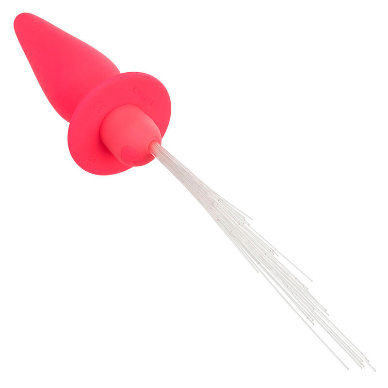 CALEXOTICS - SOUTHERN LIGHTS LIGHT UP PLUG ANAL COM LUZES 10 VIBRAÇÕES SILICONE ROSA