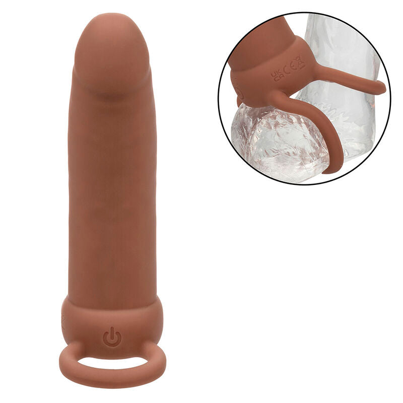 CALEXOTICS - MAXX PENETRADOR DUPLO GROSSO 10 VIBRAÇÕES MULATO
