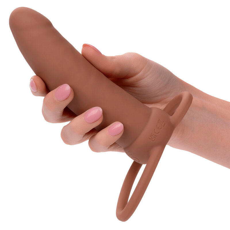 CALEXOTICS - MAXX PENETRADOR DUPLO GROSSO 10 VIBRAÇÕES MULATO