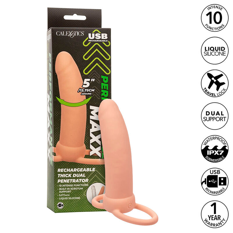 CALEXOTICS - MAXX PENETRADOR DUPLO GROSSO 10 VIBRAÇÕES NATURAL
