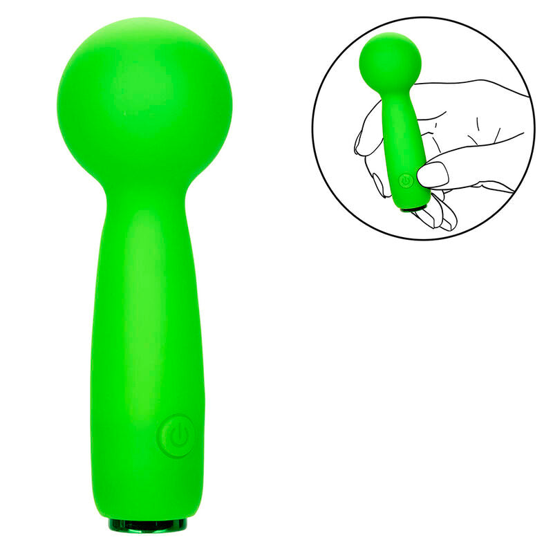 CALEXOTICS - NEON VIBES THE BUBBLY VIBE MINI MASSAJADOR 10 VIBRAÇÕES VERDE