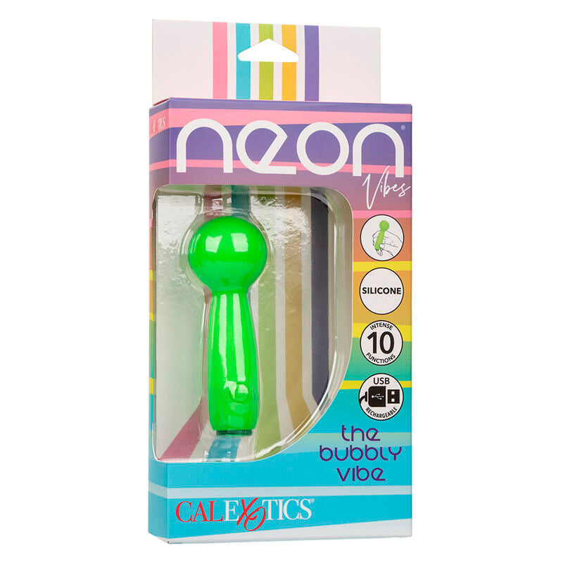 CALEXOTICS - NEON VIBES THE BUBBLY VIBE MINI MASSAJADOR 10 VIBRAÇÕES VERDE
