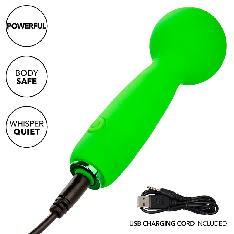 CALEXOTICS - NEON VIBES THE BUBBLY VIBE MINI MASSAJADOR 10 VIBRAÇÕES VERDE