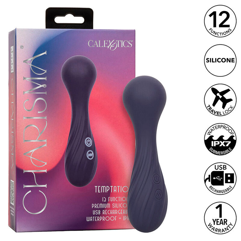 CALEXOTICS - MASAJEADOR TENTACIÓN CARISMA 12 FUNÇÕES ROXO