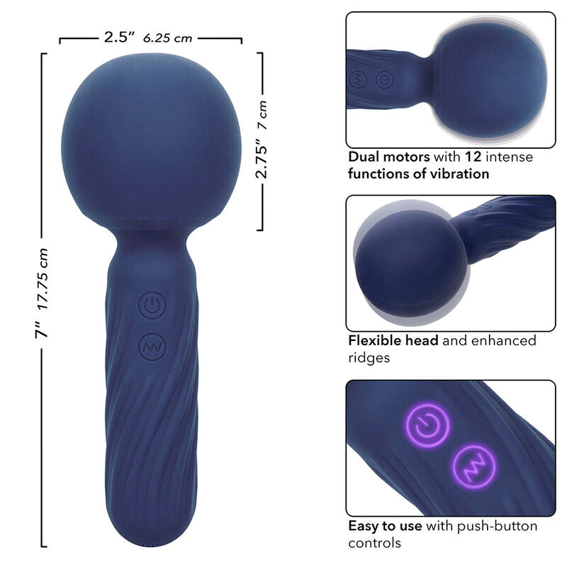 CALEXOTICS - CHARISMA SEDUCTION MASSAGEADOR 12 FUNÇÕES 17,75 CM X 6,25 CM ROXO