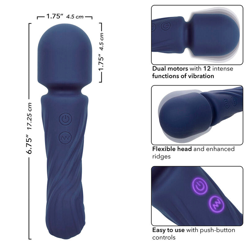 CALEXOTICS - CHARISMA ALLURE MASSAGEADOR DUPLO MOTOR 12 FUNÇÕES 17,25 CM X 4,5 CM ROXO