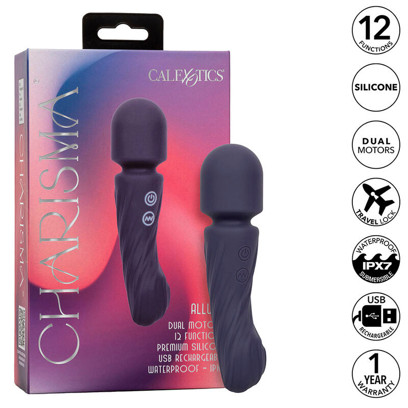 CALEXOTICS - CHARISMA ALLURE MASSAGEADOR DUPLO MOTOR 12 FUNÇÕES 17,25 CM X 4,5 CM ROXO