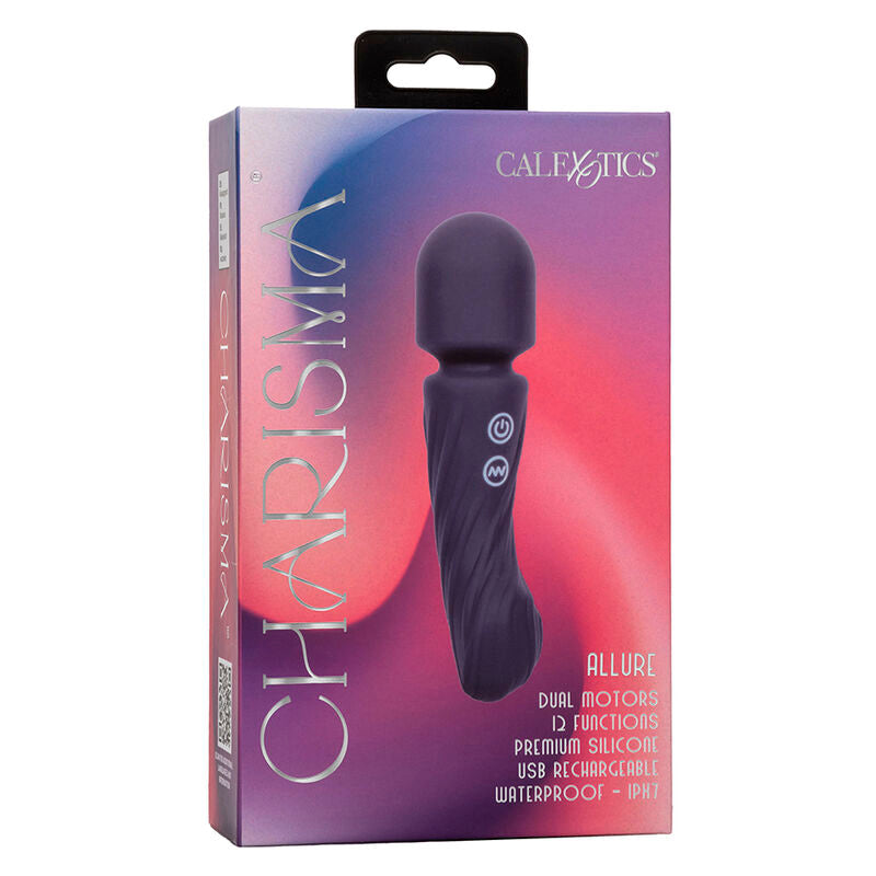 CALEXOTICS - CHARISMA ALLURE DUAL MOTOR MASSAGER 12 FUNCTIONS 17.25 CM X 4.5 CM PURPLE