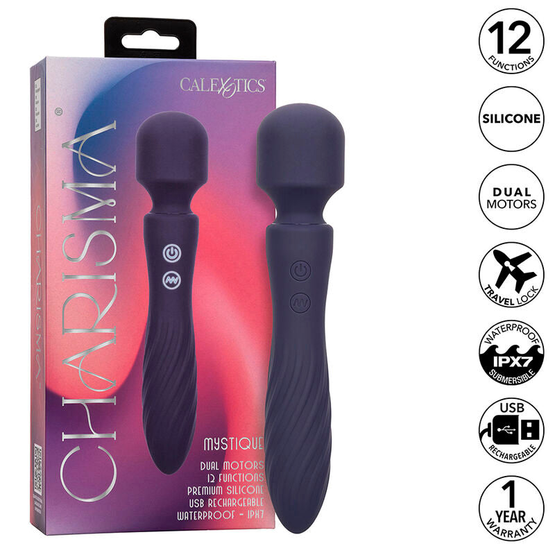 Calexotics - Charisma Mystique Masajeador Motores Duplos 12 Funciones 20,5 Cm X 4,5 Cm Roxo