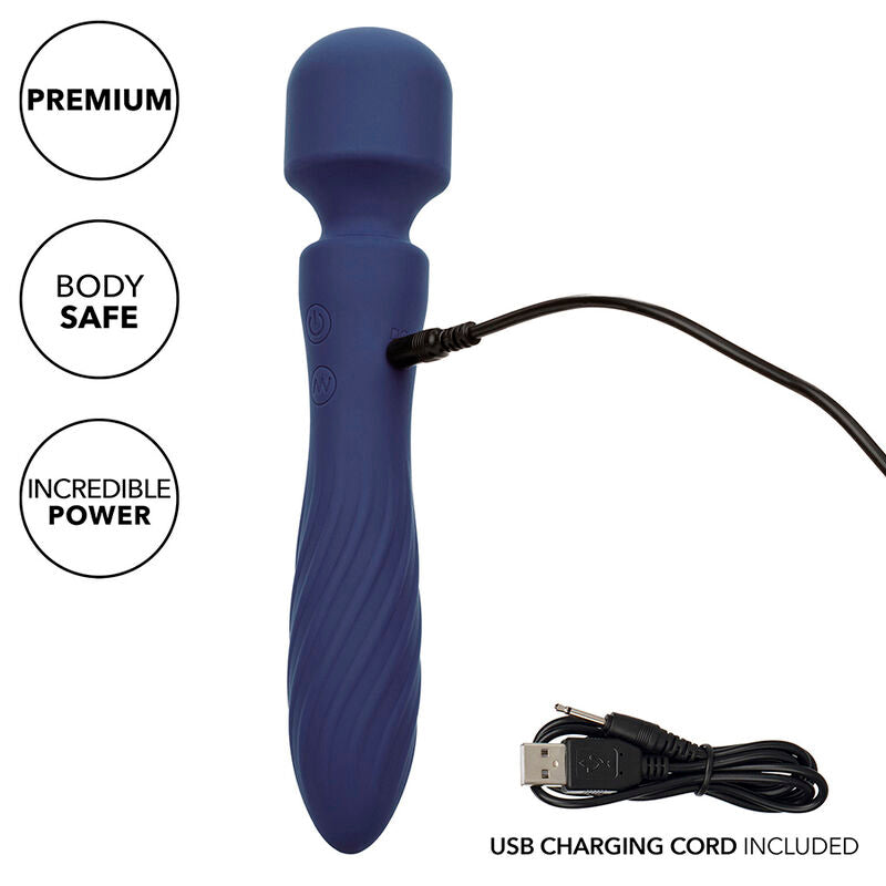 CALEXOTICS - CHARISMA MYSTIQUE MASSAGEADOR DUPLO MOTOR 12 FUNÇÕES 21,5 CM X 4,5 CM ROXO