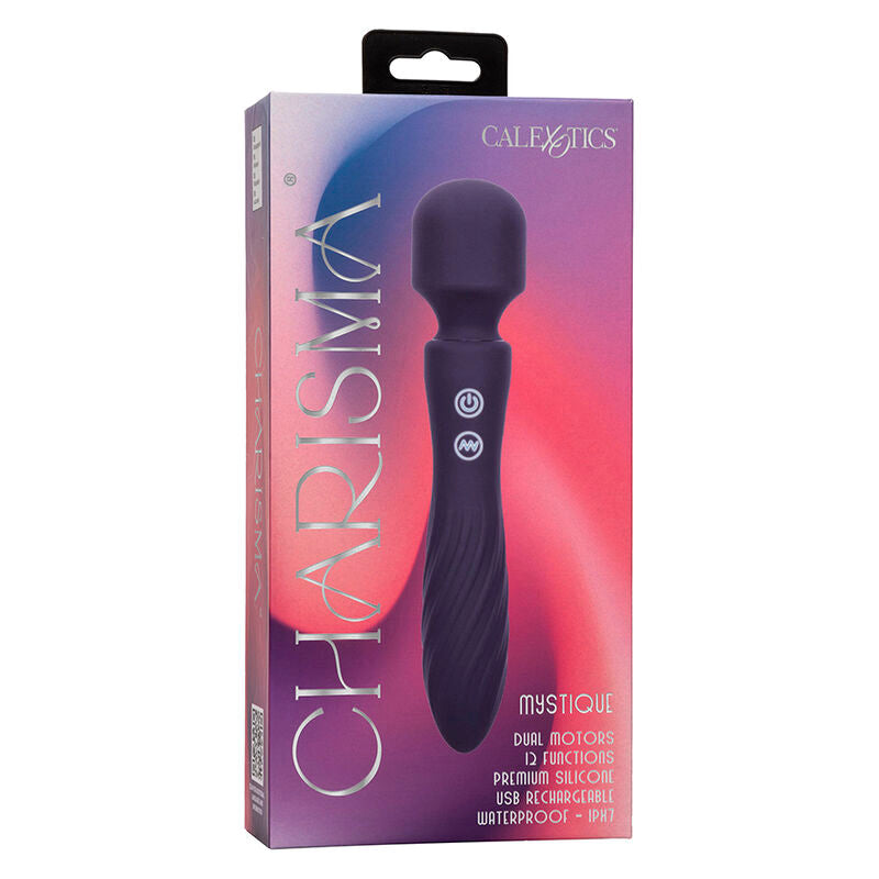 CALEXOTICS - CHARISMA MYSTIQUE MASSAGEADOR DUPLO MOTOR 12 FUNÇÕES 21,5 CM X 4,5 CM ROXO