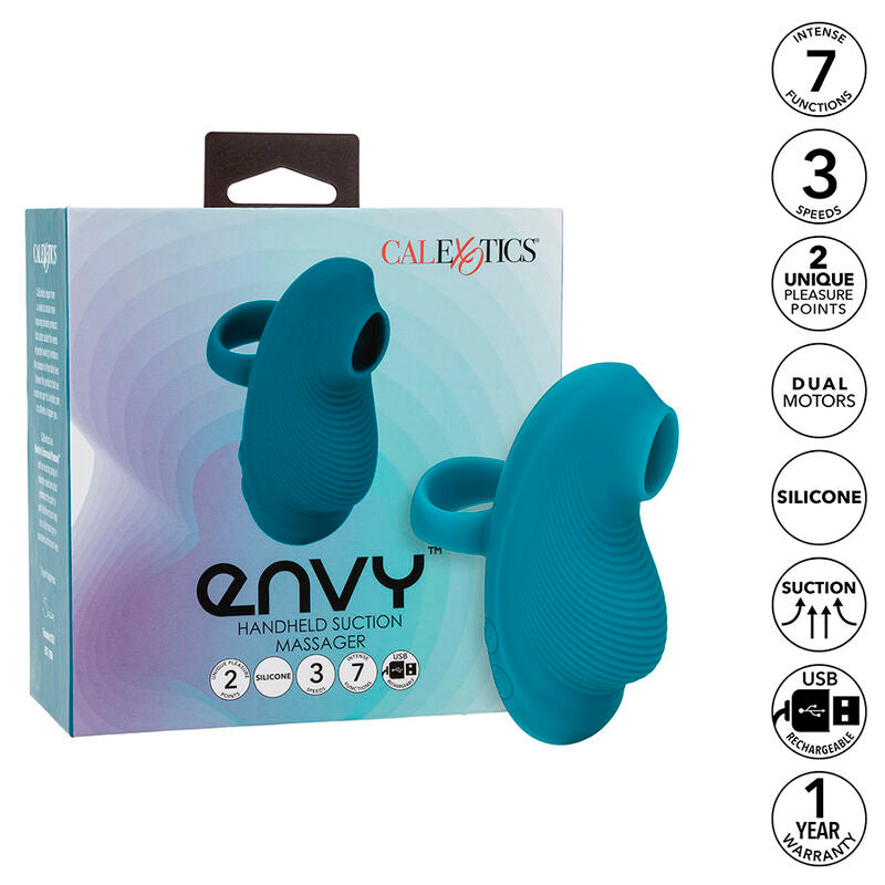 CALEXOTICS - ENVY MASSAGEADOR COM BOLA ROLANTE 7 VIBRAÇÕES AZUL