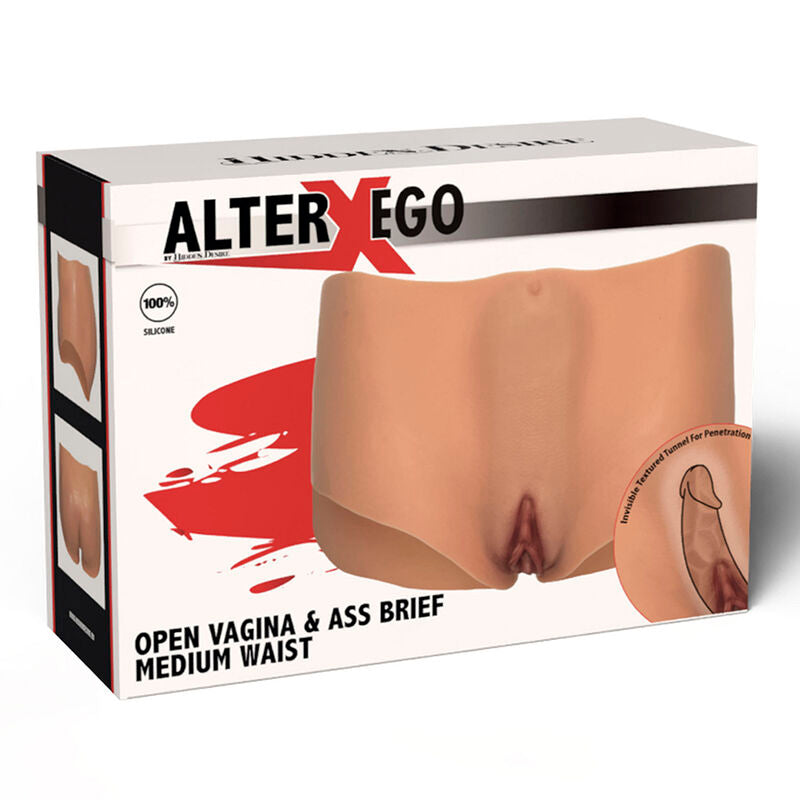 HIDDEN DESIRE - ALTER EGO CUECA COM ABERTURA VAGINA E ÂNUS CINTURA MÉDIA NATURAL