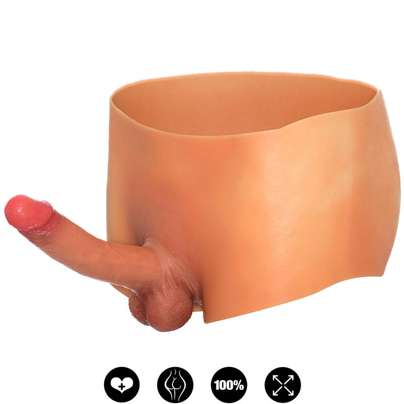 HIDDEN DESIRE - ALTER EGO BOXER COM PÊNIS 18 CM NATURAL TAMANHO L