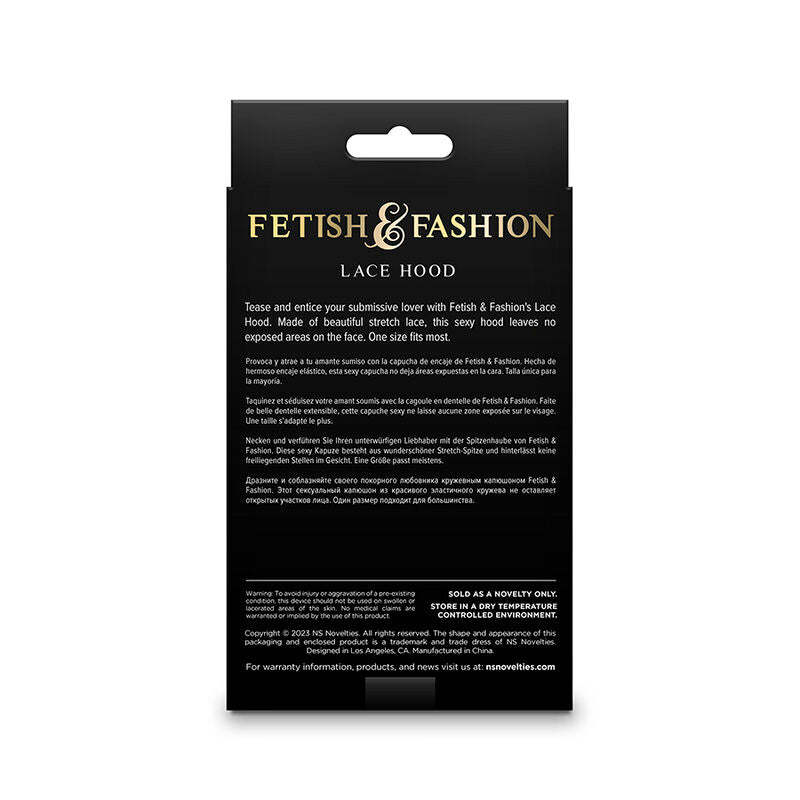 NS NOVELTIES - FETISH & FASHION BALACLAVA EM RENDA PRETO
