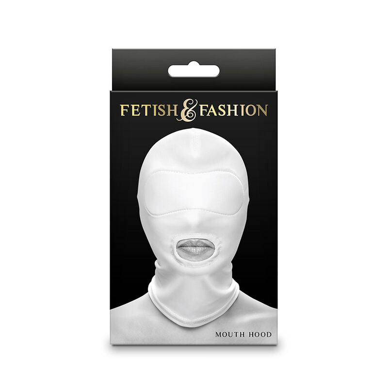 NS NOVELTIES - FETISH & FASHION BALACLAVA ABERTURA PARA BOCA EM NYLON BRANCO