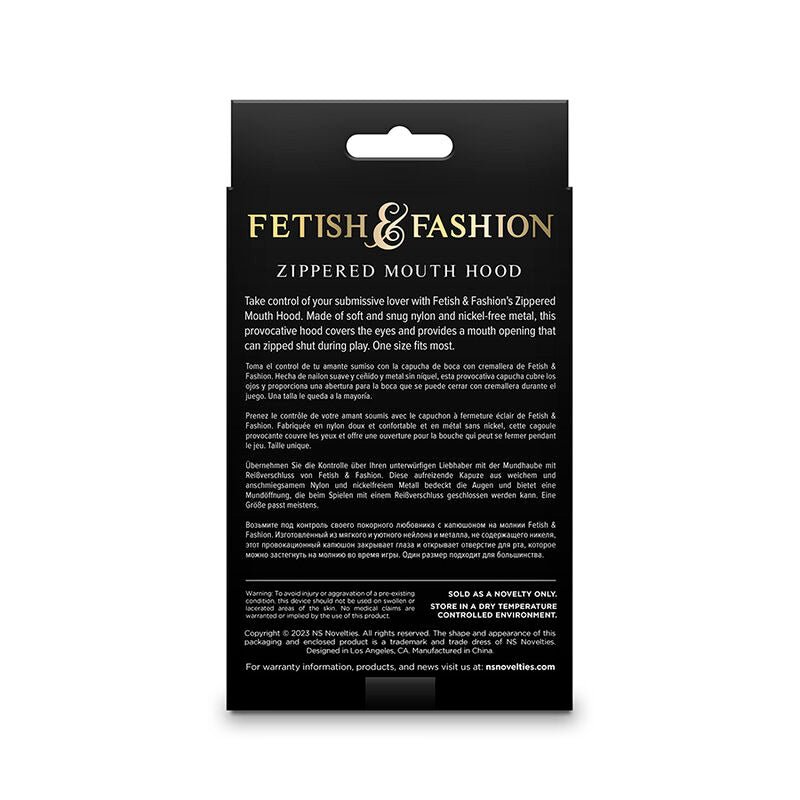 NS NOVELTIES - FETISH & FASHION BALACLAVA COMPLETA COM FECHO EM NYLON BRANCO