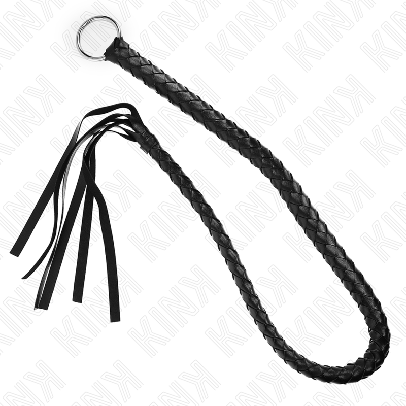 KINK - CHICOTE SERPENTE COM ARGOLA DE MÃO PRETO 65 CM
