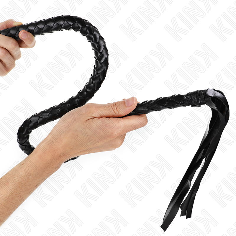 KINK - CHICOTE SERPENTE COM ARGOLA DE MÃO PRETO 65 CM