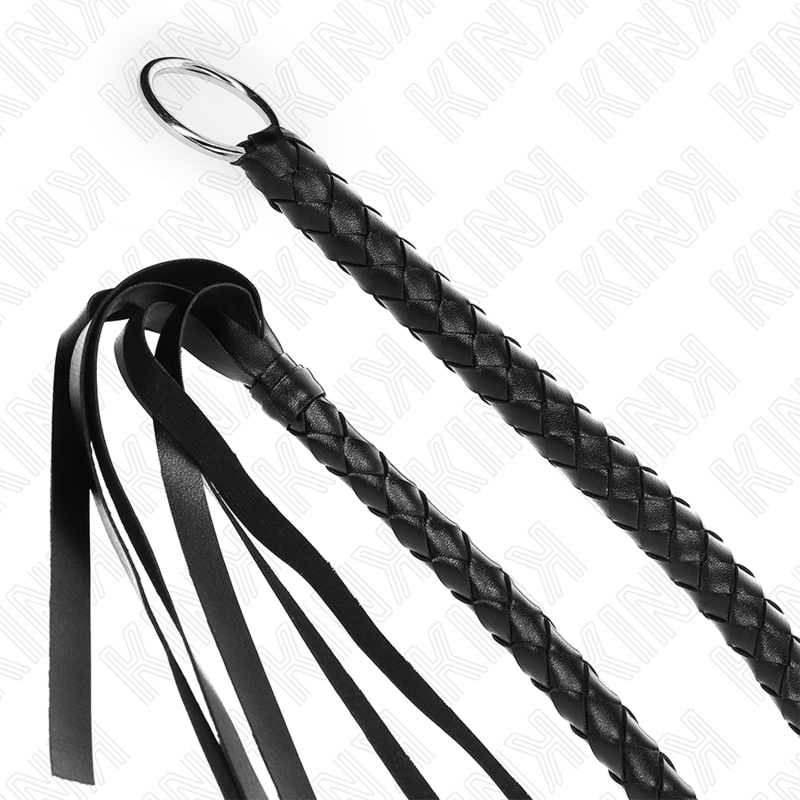 KINK - CHICOTE SERPENTE COM ARGOLA DE MÃO PRETO 65 CM