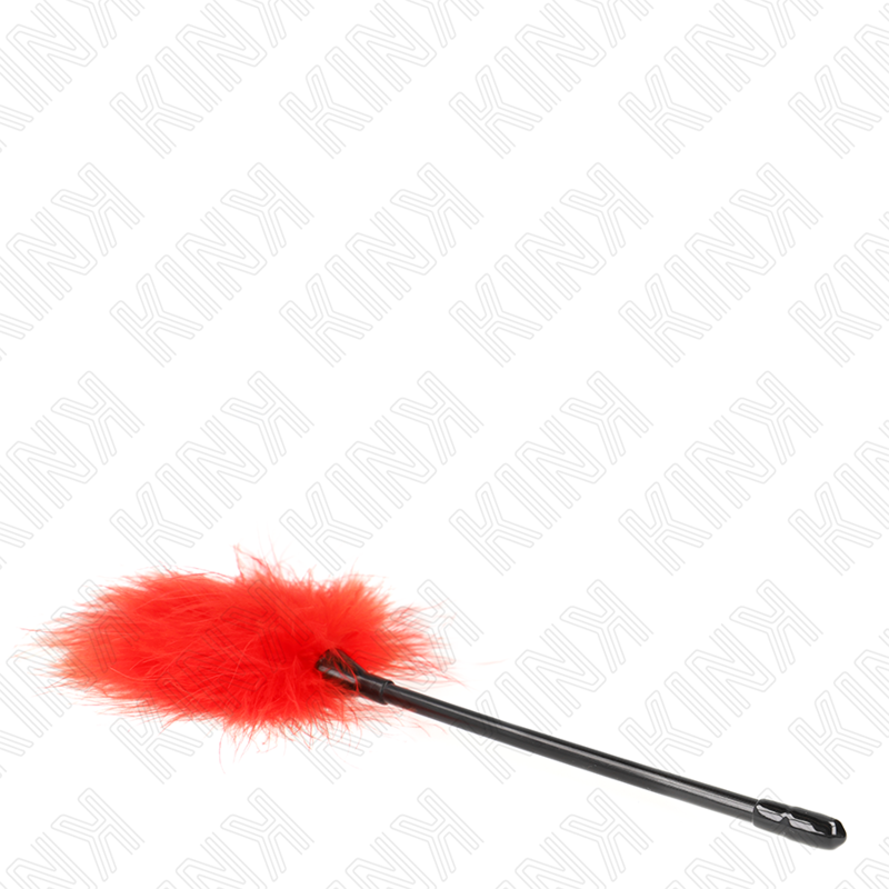 KINK - PLUMAS PARA COSQUINHAS VERMELHAS USADAS EM KIT BONDAGE 27 CM