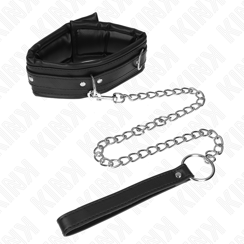 KINK - COLAR COM TRELA 65 CM PESADO MODELO 4 AJUSTÁVEL 36.5-50 CM