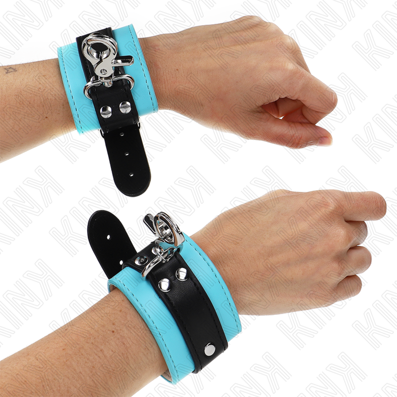 KINK - ALGEMAS COM FECHO PREMIUM PRETO/AZUL AJUSTÁVEL 21-28 CM X 5.5 CM