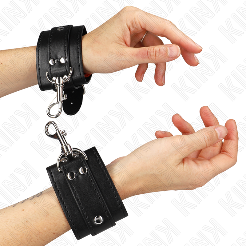 KINK - ALGEMAS ESTILO MAZMORRA COM FECHO PRETAS AJUSTÁVEL 21-28 CM X 5.5 CM