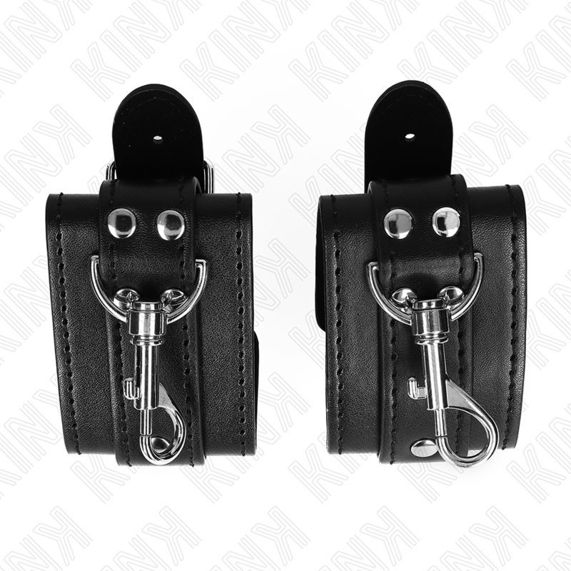 KINK - ALGEMAS ESTILO MAZMORRA COM FECHO PRETAS AJUSTÁVEL 21-28 CM X 5.5 CM