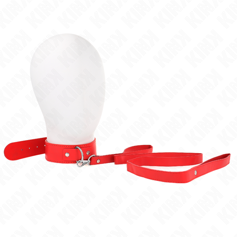 KINK - COLAR COM TRELA 116 CM FINO VERMELHO AJUSTÁVEL 32-50 CM X 8 CM