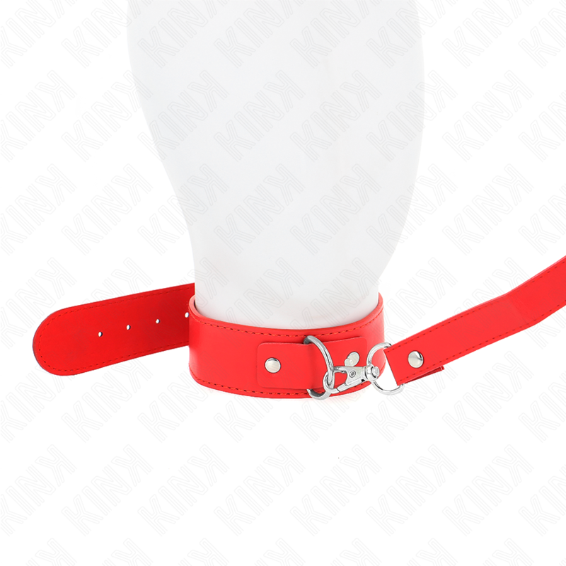 KINK - COLAR COM TRELA 116 CM FINO VERMELHO AJUSTÁVEL 32-50 CM X 8 CM