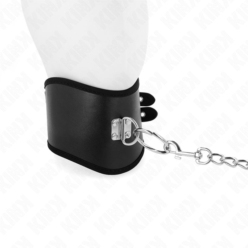 KINK - COLAR COM TRELA 65 CM EXTRA LARGO PRETO AJUSTÁVEL 40-55 CM X 10 CM